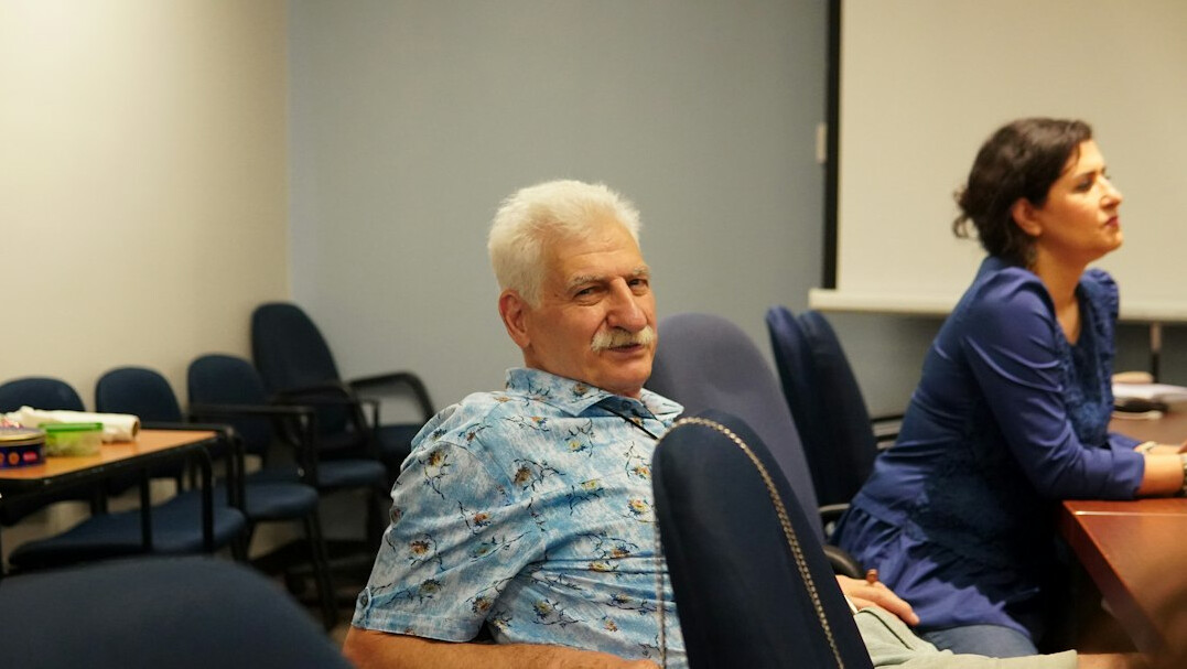 person attending health course