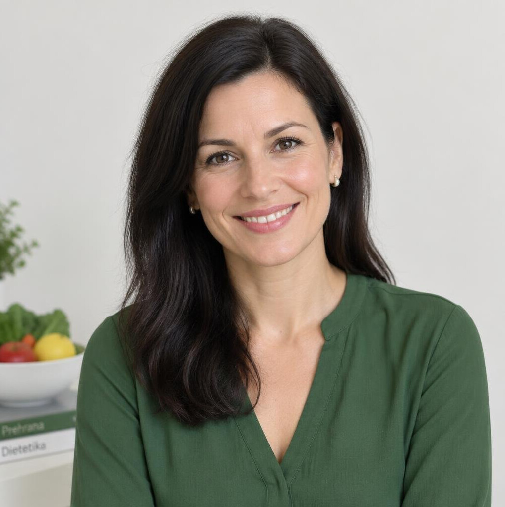 Portrait of a smiling woman with dark hair
