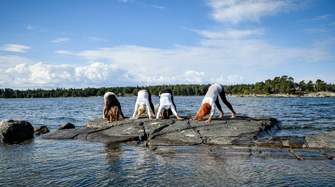 woman meditating in nature