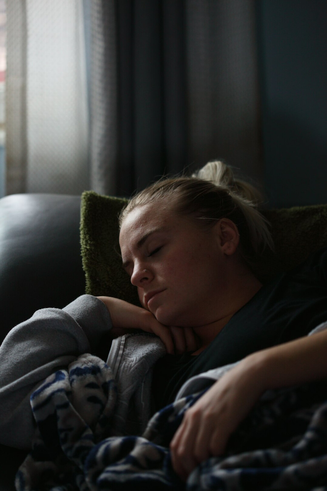 person sleeping peacefully