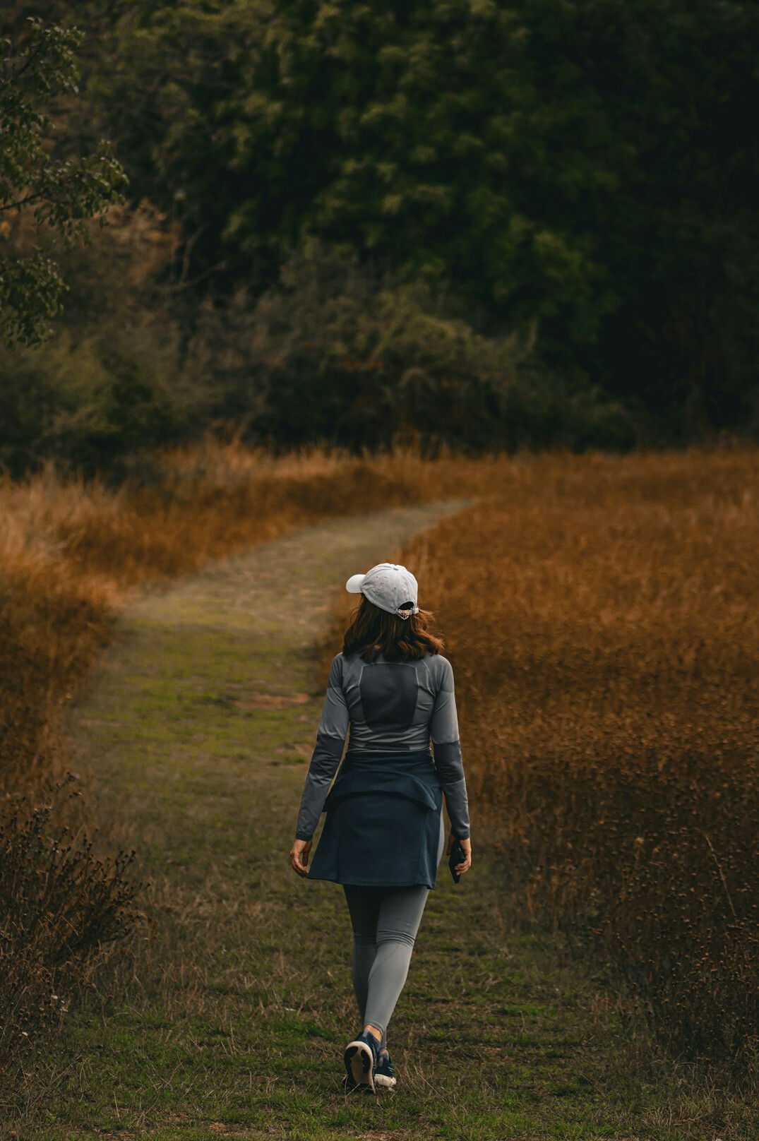 woman walking in nature